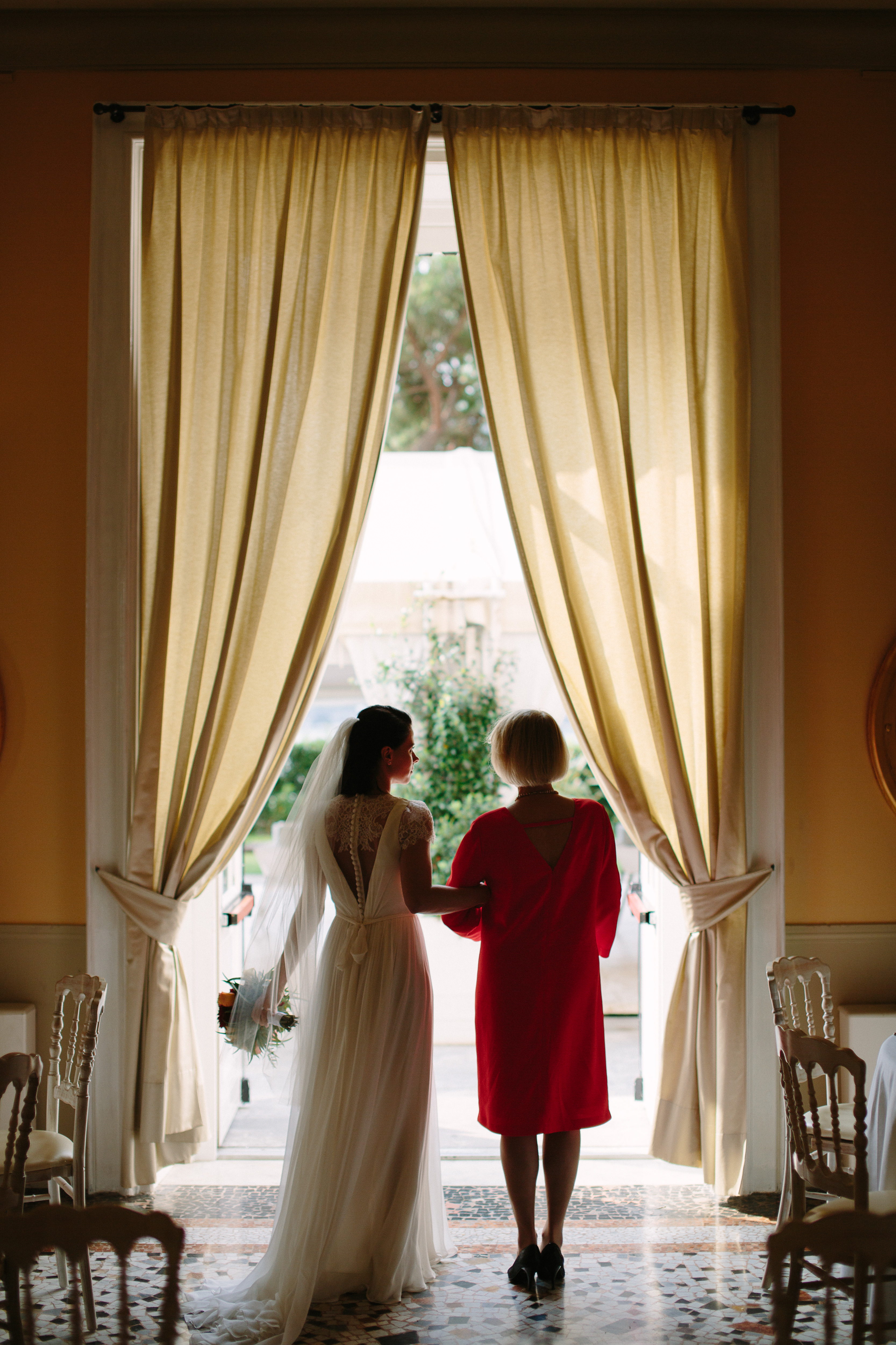 Bride in venue, Ceremony in Lake Como by Italian Wedding Designer