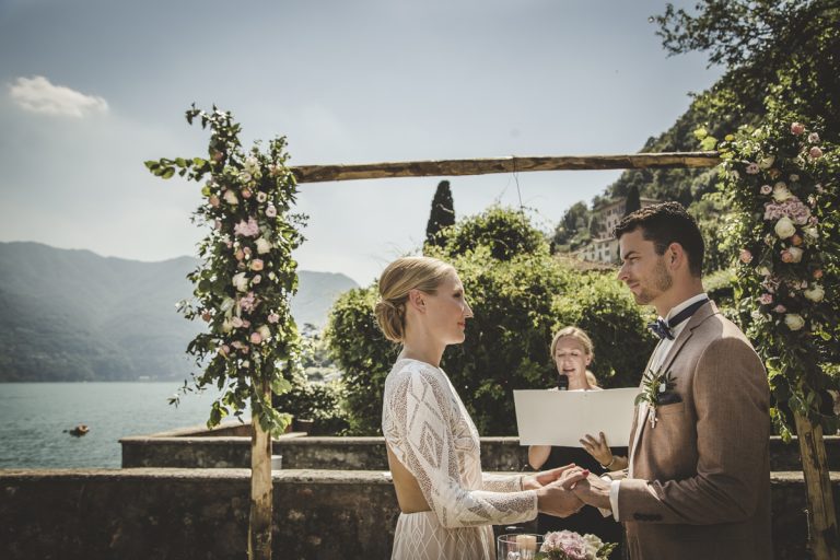 Ceremony Arch at Villa Regina Teodolinda - A destination wedding in Lake Como