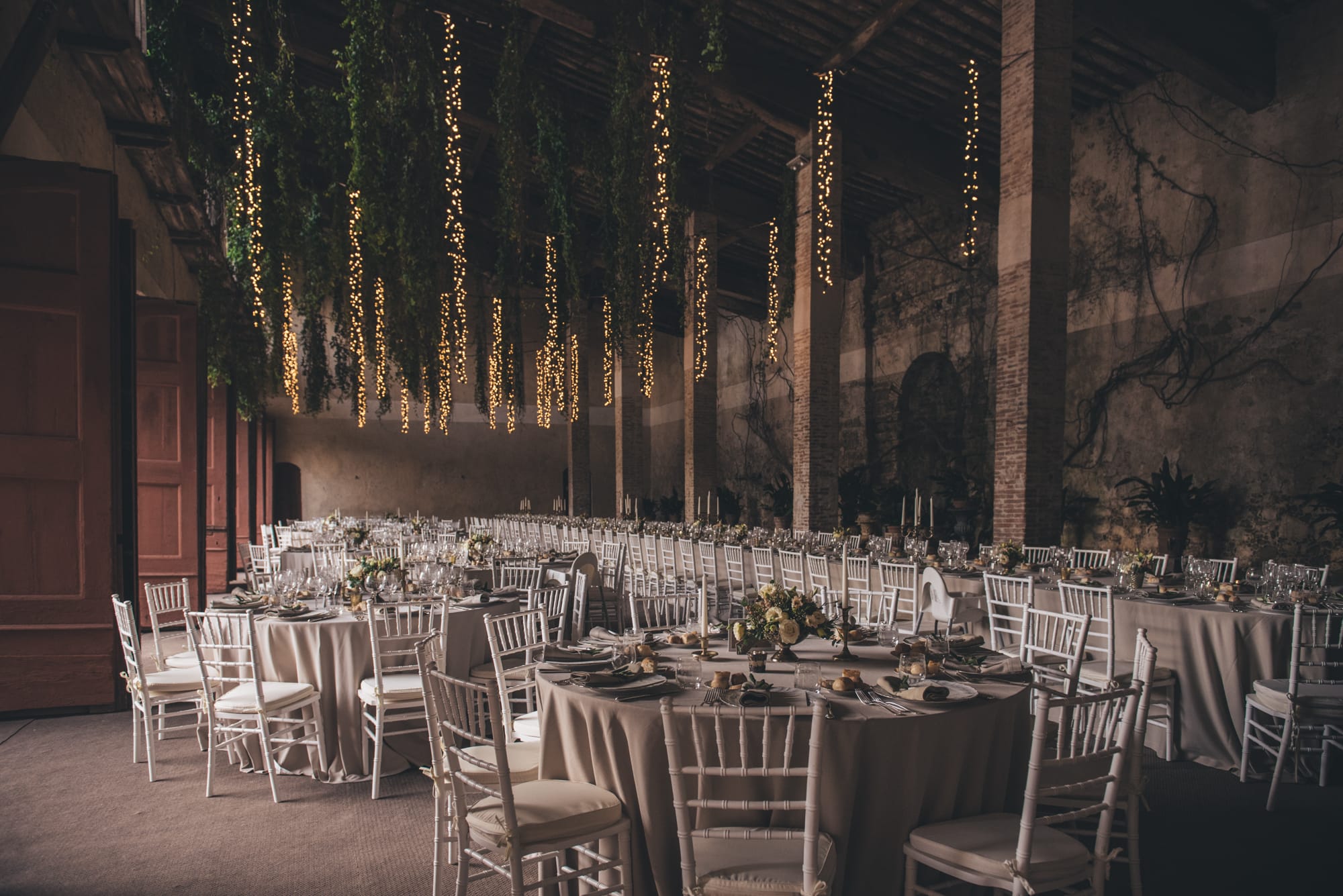 Table settings for Destination Wedding in Italy