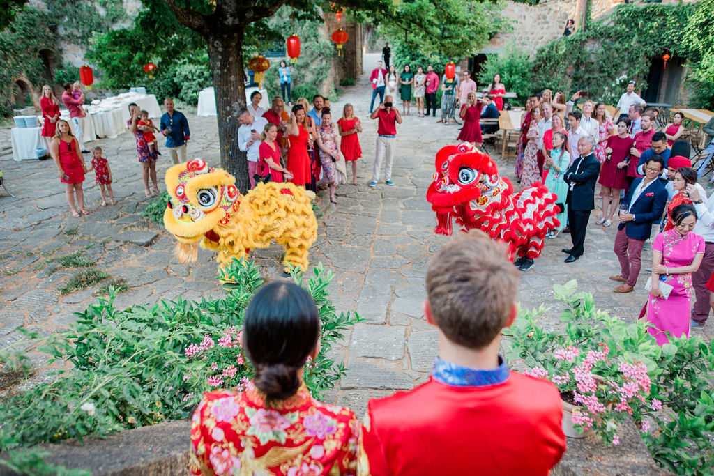 Dragon and Lion Dance - Chinese Tea Ceremony in Italy- Italian Wedding Designer