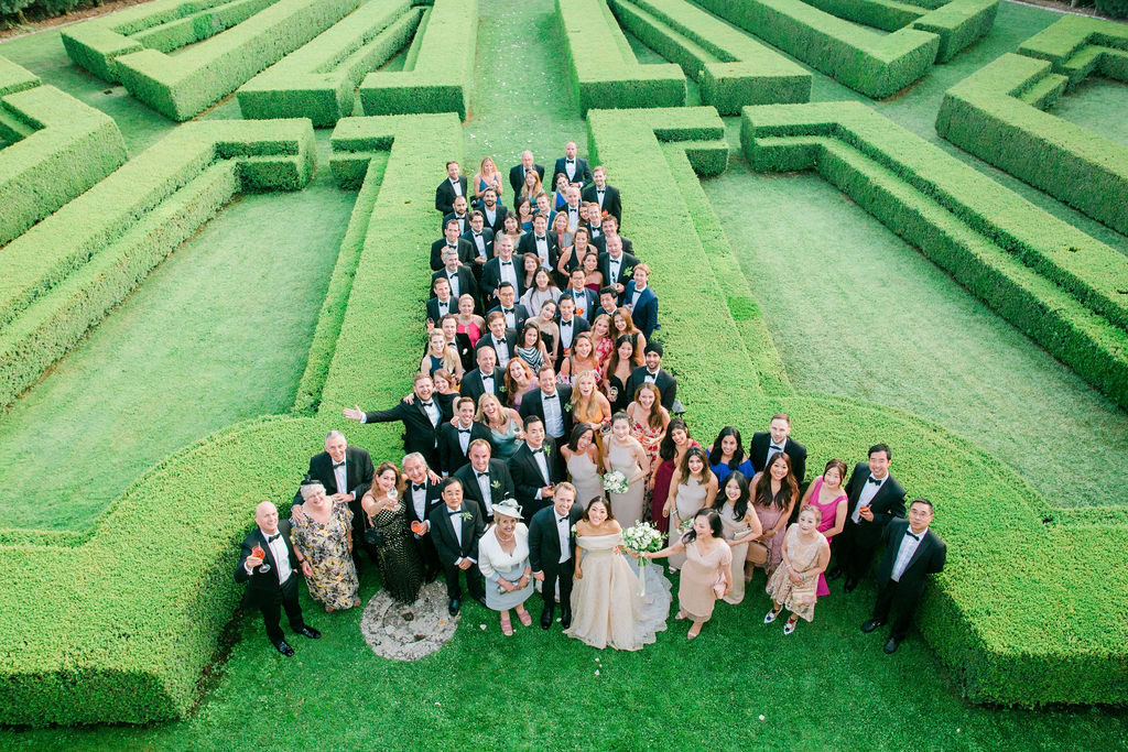 Group photo at la Foce - Wedding at Villa La Foce - Italian Wedding Designer
