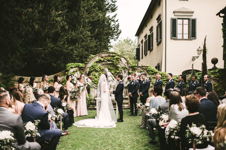 Ceremony setting - Wedding at Villa La Selva - Italian Wedding Designer