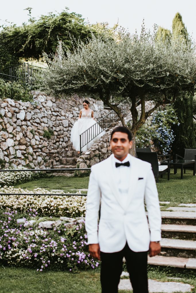 First Look Hotel Caruso Wedding - Italian Wedding Designer