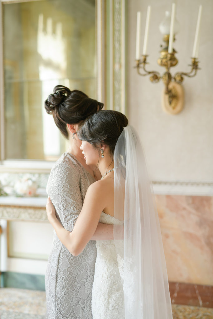 Bride and her mother Stunning wedding at Villa Pizzo - Italian Wedding Designer