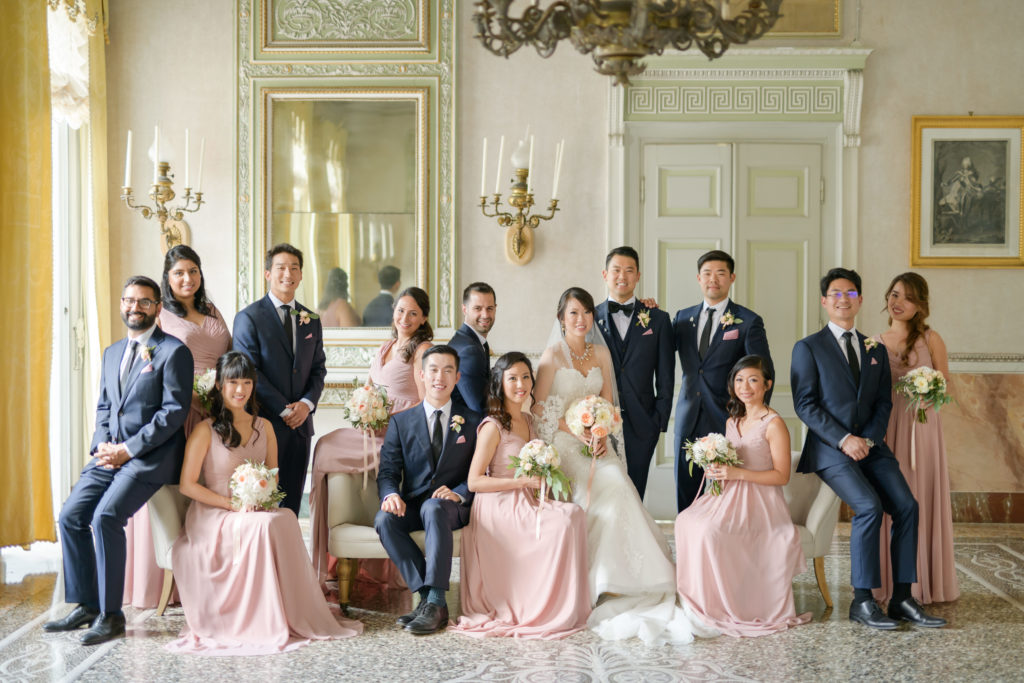 Bridesmaids and Groomsmen Stunning wedding at Villa Pizzo - Italian Wedding Designer