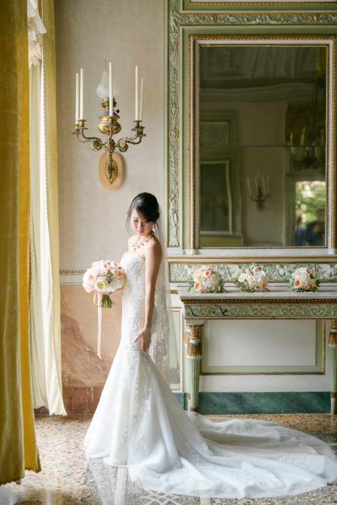 Bride portrait indoor Stunning wedding at Villa Pizzo - Italian Wedding Designer