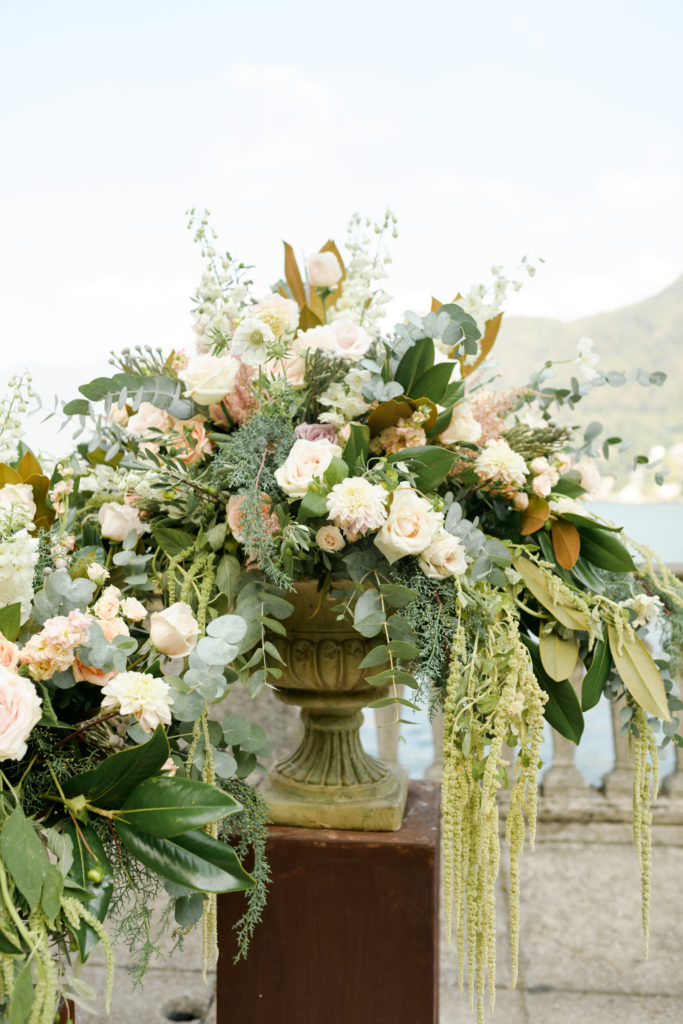 Ceremony Medici Vases Stunning wedding at Villa Pizzo - Italian Wedding Designer