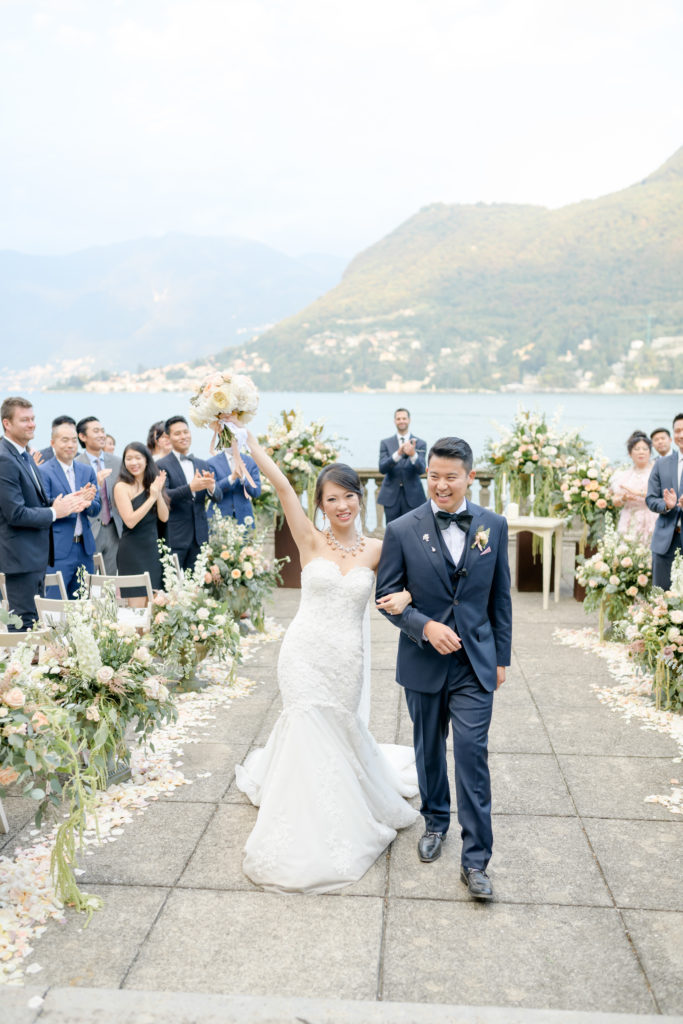 Ceremony end Stunning wedding at Villa Pizzo - Italian Wedding Designer