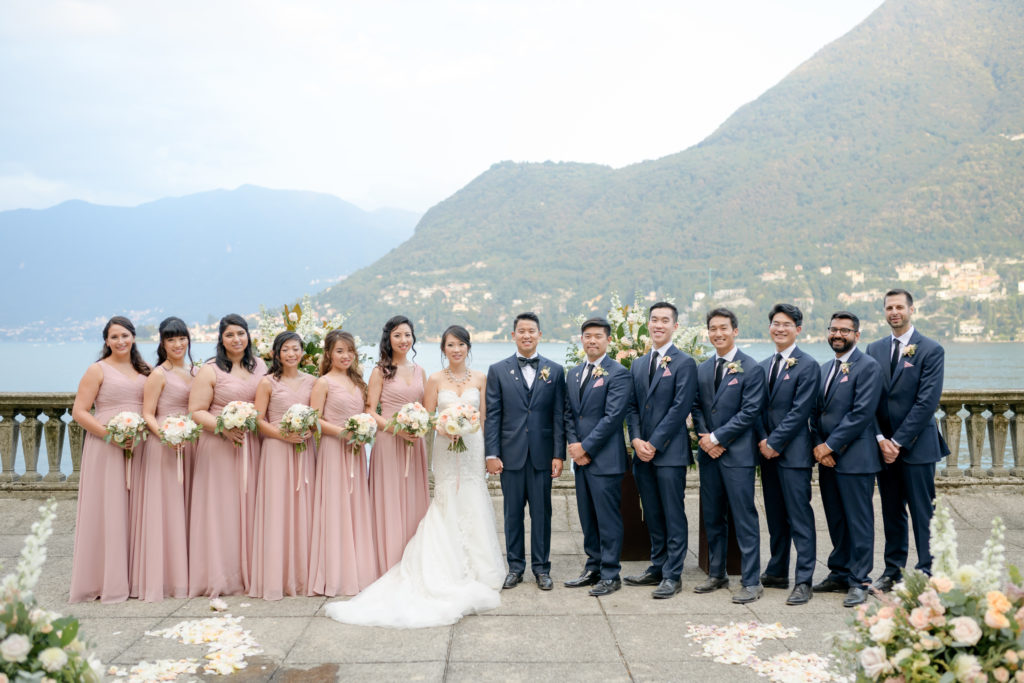 Bridesmaids & Groomsmen Stunning wedding at Villa Pizzo - Italian Wedding Designer