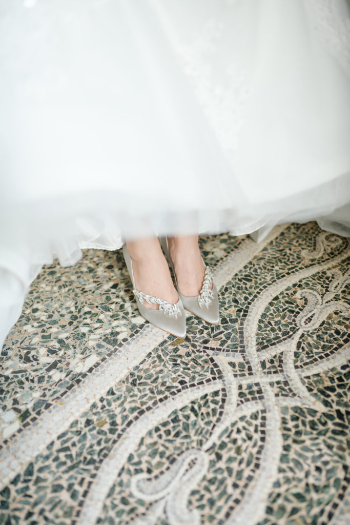 Bridal Shoes Manolo Blahnik - -Stunning Wedding at Villa Pizzo - Italian Wedding Designer