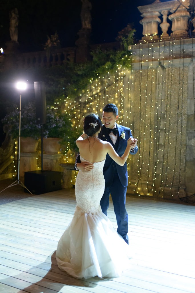 Bride and Groom first dance Stunning wedding at Villa Pizzo - Italian Wedding Designer