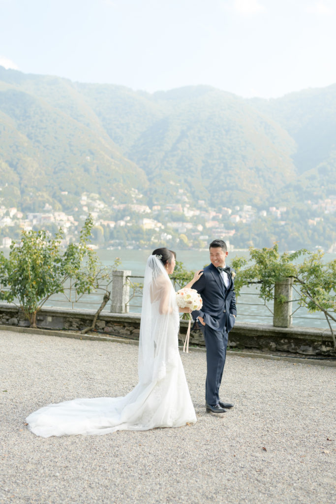 Villa Pizzo First Look -Stunning Wedding at Villa Pizzo - Italian Wedding Designer