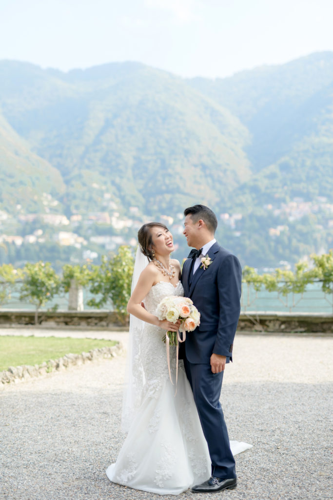Wedding Couple at Villa Pizzo - Stunning wedding at Villa Pizzo - Italian Wedding Designer