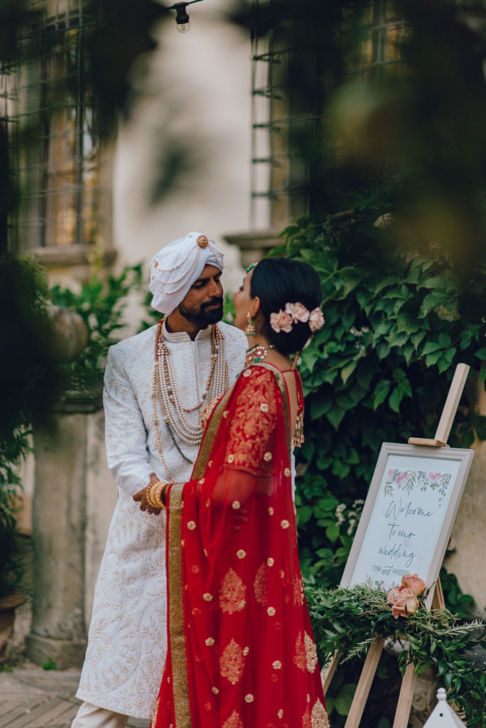 Indian Couple in Florence Sikh ceremony Priest in Italy by Italian Wedding Designer