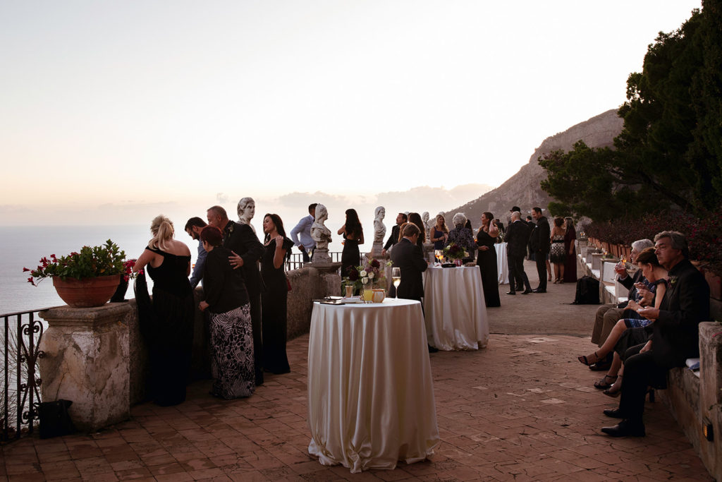 Cocktail on the Infinity Terrace - Wedding at Villa Cimbrone - Italian Wedding Designer