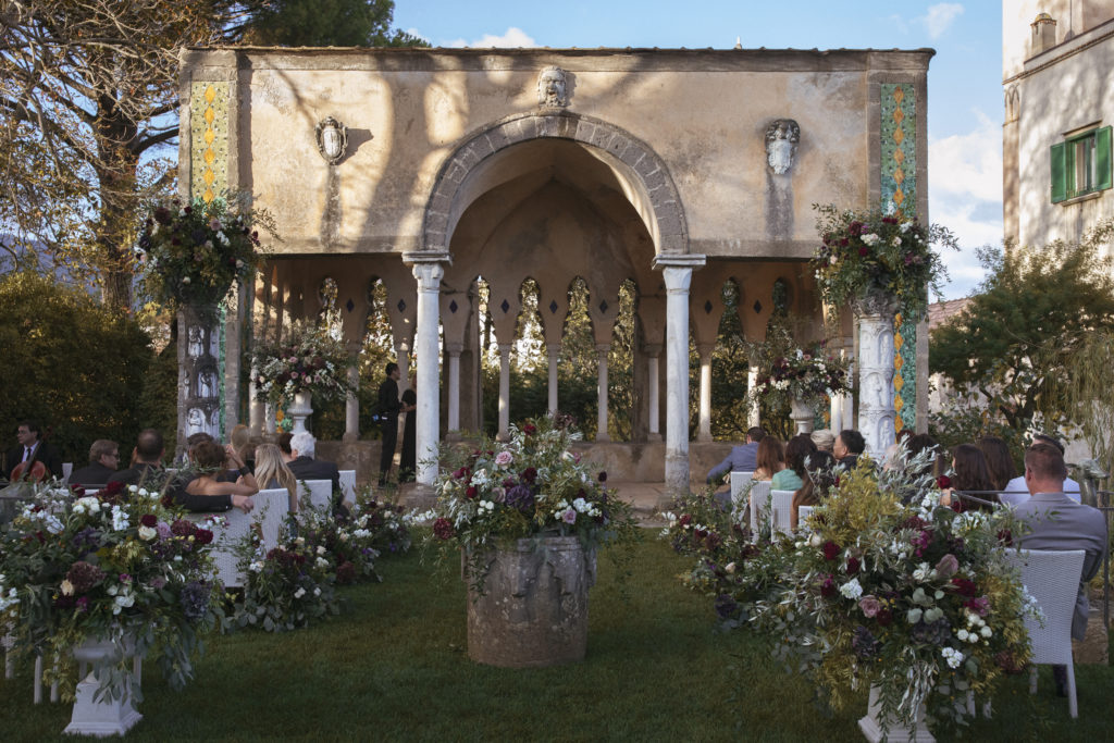 Tea Room Ceremony - Wedding at Villa Cimbrone - Italian Wedding Designer 