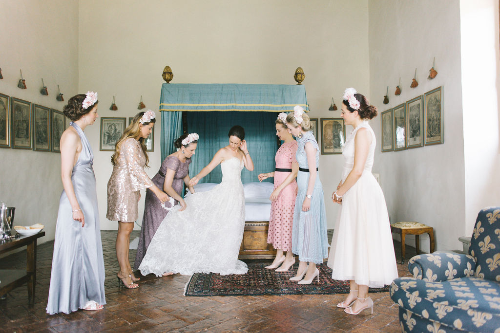 Bride & Bridesmaids -Wedding at Villa Vignamaggio - Italian Wedding Designer