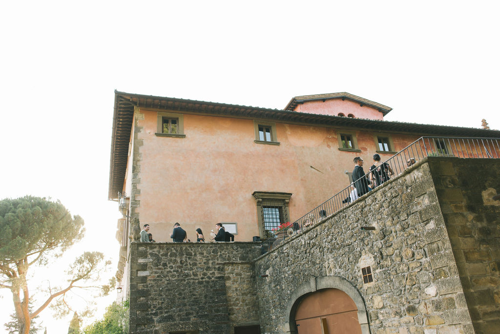 Aperitif in Gioconda Terrace- Wedding at Villa Vignamaggio - Italian Wedding Designer