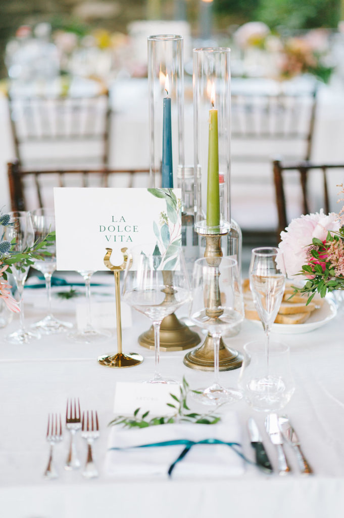 Table names holder- Wedding at Villa Vignamaggio - Italian Wedding Designer