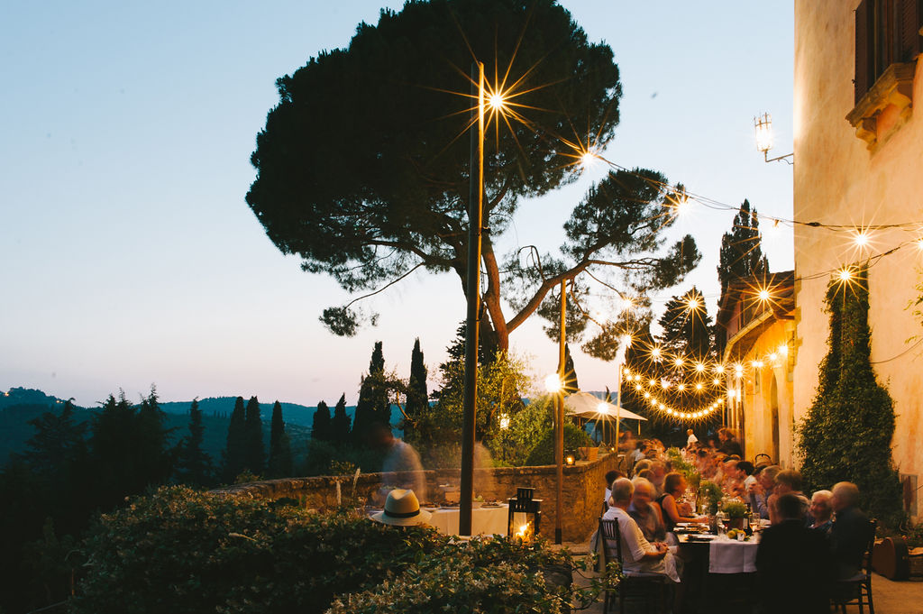 Italian Style Dinner - Wedding at Villa Vignamaggio - Italian Wedding Designer