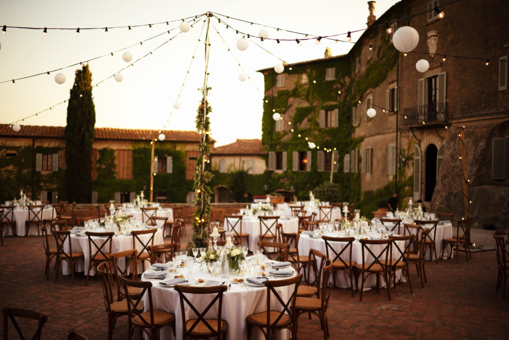 Dinner area - Wedding at Castello di Castagneto - Italian Wedding Designer