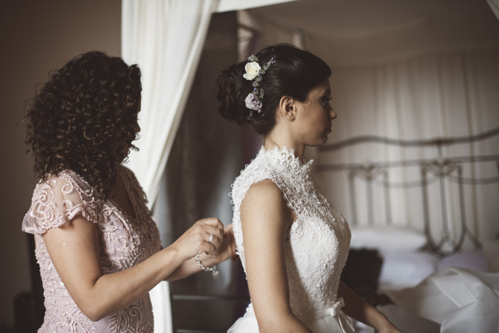 Bride dress - Wedding at Castello di Meleto - Italian Wedding Designer