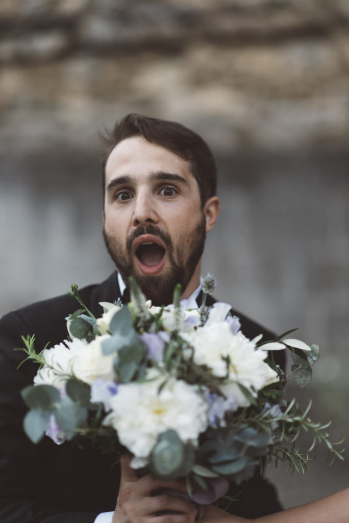 Groom bouquet- Wedding at Castello di Meleto - Italian Wedding Designer