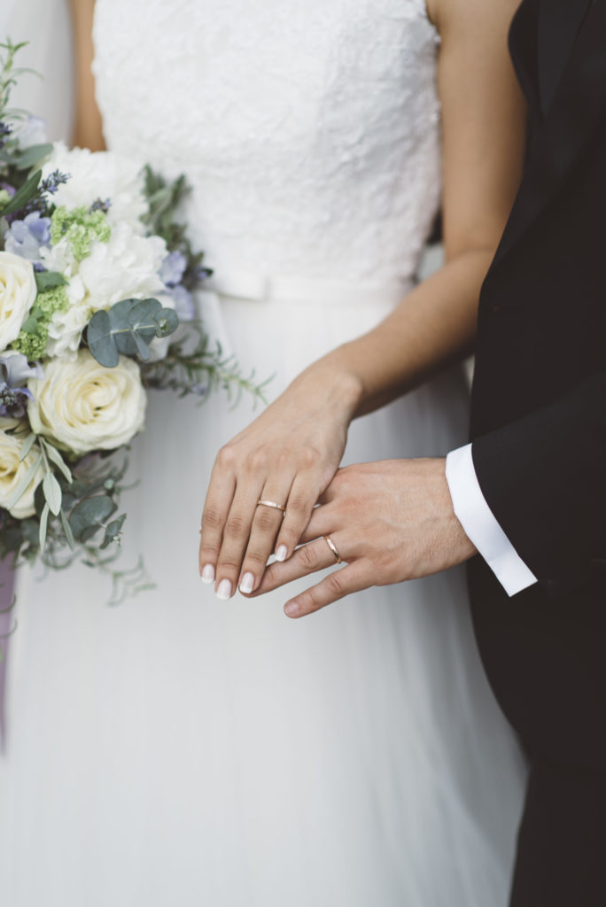 Newlyweds hands - Wedding at Castello di Meleto - Italian Wedding Designer
