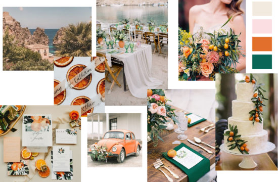 Wedding Mood Board Orange - Italian Wedding Designer