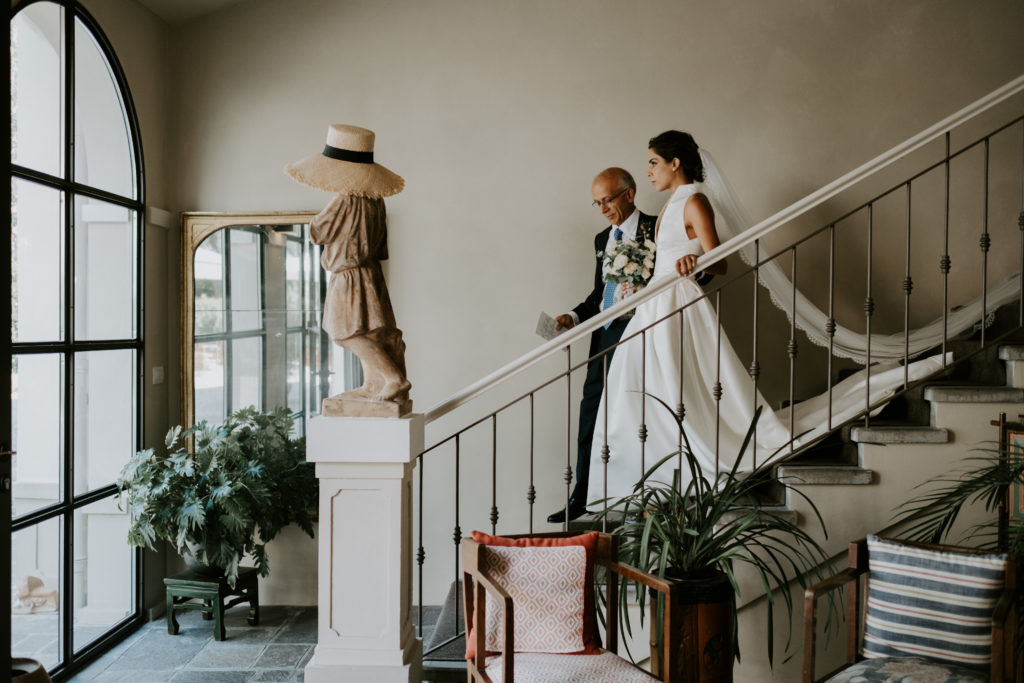 Bride and His dad - 3 Michelin star wedding in Italy - Italian Wedding Designer