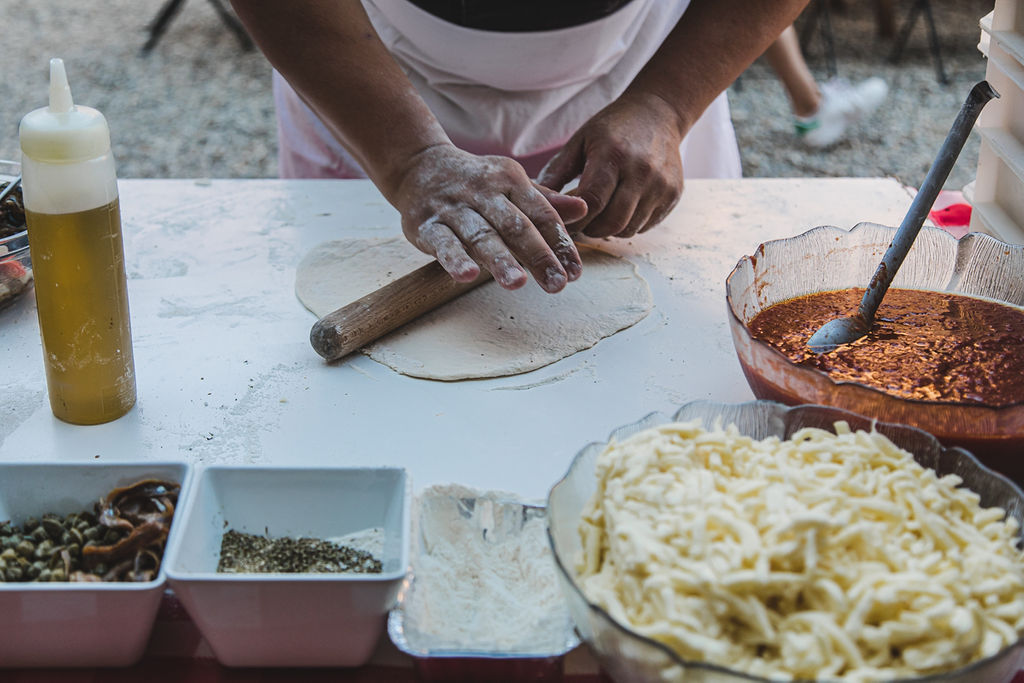 Pizza made in front of the guests Green Night - 3 days event at Villa di Catignano: