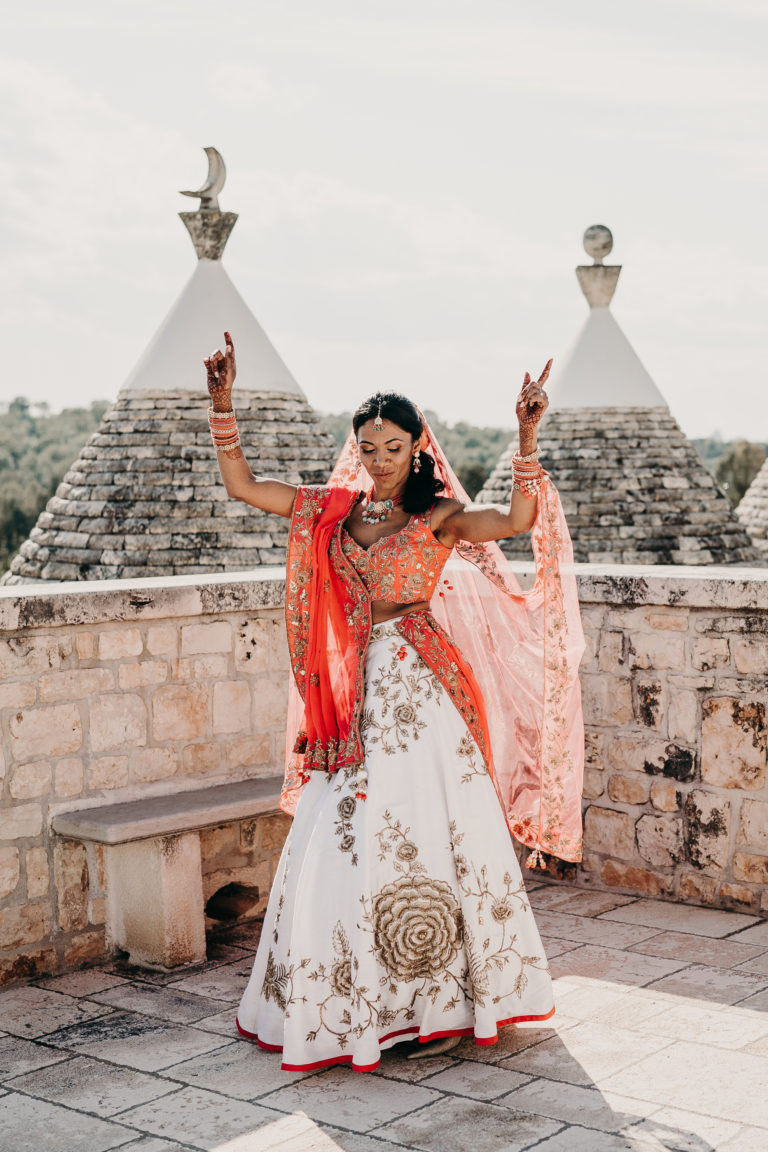 Indian Bride at Masseria Grieco - Catholic & Hindu wedding in Puglia - Italian Wedding Designer